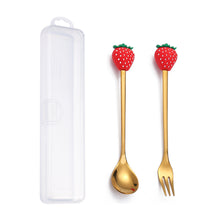 Load image into Gallery viewer, Q Christmas Dessert Spork Set Cute Doll Dessert Spoon Cartoon Tableware Fruit Fork Portable Coffee Spoon