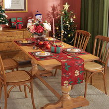 Load image into Gallery viewer, Simple Thickened Polyester Fabric Digital Printing Christmas Table Runner Tailstock Flag Table Cloth Placemat