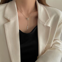 Load image into Gallery viewer, Titanium Steel Double-Layer Necklace Women's All-Matching Graceful Sweater Chain Design Sense Advanced Clavicle Chain