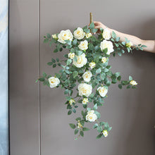 Load image into Gallery viewer, Artificial Rose Vine Indoor Home Decoration Fake Flower Rattan Wall Hanging Green Plant