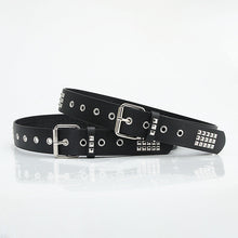 Load image into Gallery viewer, Belt Square Pyramid Rivet with Jeans Suit Pant Belt