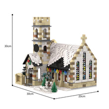 Load image into Gallery viewer, Small Particle Building Blocks MOC-147549 Winter Country Church Winter Countrychurch