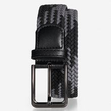 Load image into Gallery viewer, In Stock 3.4cm Elastic Woven Belt Men's Punch-Free Elastic Canvas Belt Young Students Pin Buckle Belt