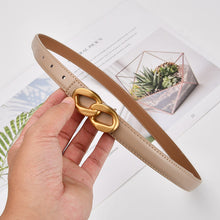Load image into Gallery viewer, Smooth Buckle Thin Belt Ladies Decoration with Dress Shirt Retro Small Pant Belt