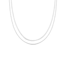Load image into Gallery viewer, Double-Layer Twin Necklace Ins Cold Style Necklace Simple Sterling Silver Necklace Women's Clavicle Chain