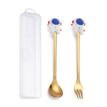 Load image into Gallery viewer, Q Christmas Dessert Spork Set Cute Doll Dessert Spoon Cartoon Tableware Fruit Fork Portable Coffee Spoon