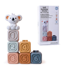Load image into Gallery viewer, Infant Puzzle Building Blocks Cognitive Relief Square Soft Building Blocks Jenga Vinyl Building Blocks of Flexible Glue Toys