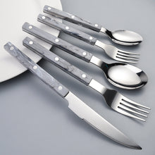 Load image into Gallery viewer, 4pcs/Set 304 Stainless Steel Knife, Fork and Spoon Tableware Suit Household Western Food Knife, Fork and Spoon Tableware Suit