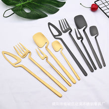 Load image into Gallery viewer, Creative Stainless Steel Hanging Cup Tableware Wall Hanging Knife, Fork and Spoon Coffee Spoon Cake Fork Fruit Fork Ice Spoon Can Be Hanging Cup Wall