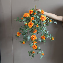 Load image into Gallery viewer, Artificial Rose Vine Indoor Home Decoration Fake Flower Rattan Wall Hanging Green Plant