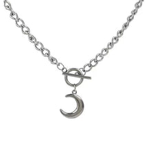 Load image into Gallery viewer, Harajuku OT Buckle Moon Punk Disco Necklace Retro Street Dark Cold Wind