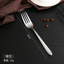 Load image into Gallery viewer, Stainless Steel Tableware Set with Light Handle Dining Knife Spoon Fork Tea Spoon Four-Piece Set Hotel Gift