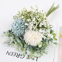 Load image into Gallery viewer, 12pcs/Set Simulation Bridal Bouquet Wedding Bouquet Hydrangea Fake Flower Furnishings Decorative Simulation Flower