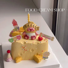 Load image into Gallery viewer, Cute Taiyaki Headgear Pink Beaver Baking Cake Topper Polymer Clay Doll Decoration