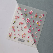 Load image into Gallery viewer, Nail Sticker Adhesive Ins Chinese Style Winter Lunar December Plum Blossom Red 5d Nail Stickers