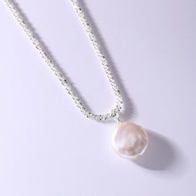 Load image into Gallery viewer, S925 Sterling Silver Baroque Freshwater Pearl Sparkling Ladies Clavicle Chain