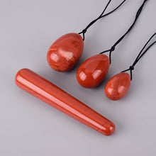 Load image into Gallery viewer, Jade Vulva Egg Massage Stone Redstone Yoni Four-Piece Set Female Postpartum Exercise Massage Stick