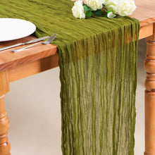 Load image into Gallery viewer, Voile Champray Table Runner Wedding Party Decoration Pleated Table Runner Tablecloth