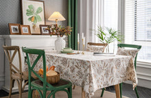 Load image into Gallery viewer, INS Style Cotton Linen Tablecloth Ethnic Style Bohemian Black and White Printed Dining Room Table Cloth Book Tablecloth