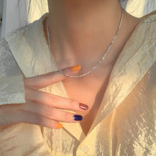 Load image into Gallery viewer, 925 Silver Sparkling Necklace Vintage Temperament Clavicle Chain Twin Necklace