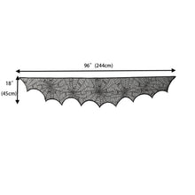 Load image into Gallery viewer, Halloween Tablecloth Spider Web Fireplace Towel Disposable Black Spider Web Lampshade Decorative Table Runner Ghost Festival Set