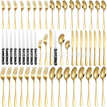 Load image into Gallery viewer, Product Stainless Steel Tableware 48-Piece Set 1010 Six Main Pieces Knife, Fork and Spoon