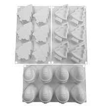 Load image into Gallery viewer, New Christmas Festival Mousse Cake Mold Christmas Tree Silicone Chocolate Mold Santa Claus Aromatherapy Candle Mould