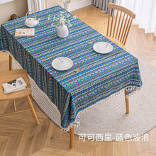 Load image into Gallery viewer, Ethnic Style Tablecloth Bohemian Table Cloth Ins Camping Placemat Waterproof Oil-Proof Cotton Linen Printing Coffee Table Cloth