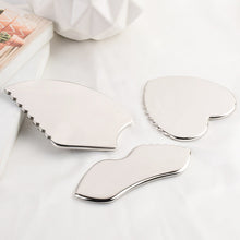 Load image into Gallery viewer, Stainless Steel Scrapping Plate Facial Beauty Scraper 304 Stainless Steel Fascia Knife Electric Eye Massager