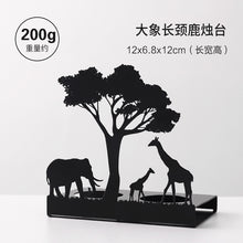 Load image into Gallery viewer, Animal Silhouette Wrought Iron Candlestick Domestic Ornaments