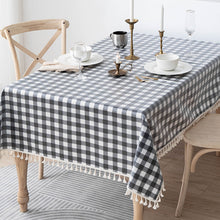 Load image into Gallery viewer, Rectangular Tablecloth Cotton Linen Tablecloth Waterproof and Oil-Proof Tablecloth Lace Design