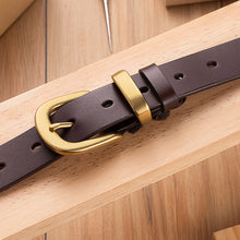 Load image into Gallery viewer, Belt Women's Simple Copper Pin Buckle Ladies Decoration All-Match Whole Leather Belt