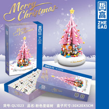 Load image into Gallery viewer, QL1023-1024 Christmas Tree Rotating Music for the Elderly Assembling Small Particles Building Blocks Toys Children Gifts
