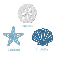 Load image into Gallery viewer, 3pcs/Set Wooden Ocean Wind Wall Decorations Creative Home Decoration Bathroom Shell Hanging Ornaments Wooden Mediterranean Style Pendant