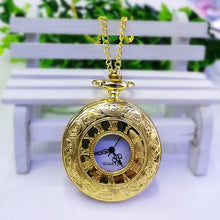 Load image into Gallery viewer, Quartz Watch Pocket Watch Hollow out Pocket Watch Classic Retro Necklace Pocket Watch