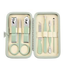 Load image into Gallery viewer, Nail Public Lift Matcha Green 7-Piece Manicure Nail Beauty Tool Set Cross-Border Nail Scissors 7-Piece Set Nail Clippers Full Set