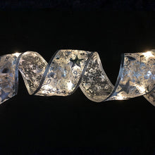 Load image into Gallery viewer, 4M Christmas Decoration Bronzing Double-Layer Silk LED Lighting Chain Ribbon
