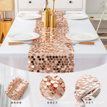 Load image into Gallery viewer, 30 * 275cm Sequin Table Flag Wedding Tablecloth
