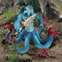Load image into Gallery viewer, 2pcs/Set Animal Model Octopus Monster Water Crab Monster Simulation Solid Western Warcraft with Weapons Battle Octopus Monster Ocean Myth Model Knight