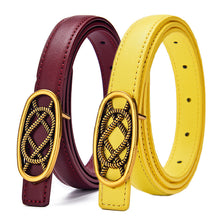 Load image into Gallery viewer, Women's Leather Belt Retro Fashion Trends Versatile Multi-Color Belt