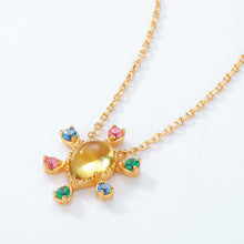 Load image into Gallery viewer, Women's Necklace Citrine Geometric Silver 925 Silver Choker Gift for Girls