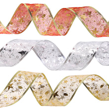 Load image into Gallery viewer, 4M Christmas Decoration Bronzing Double-Layer Silk LED Lighting Chain Ribbon