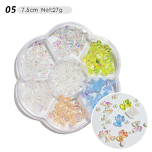 Load image into Gallery viewer, Nail Ornament Flower Bow Tie Aurora Patch Bear Rhinestone Pearl Mixed Nail Decorative Diamond Sequins