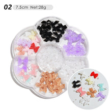 Load image into Gallery viewer, Nail Ornament Flower Bow Tie Aurora Patch Bear Rhinestone Pearl Mixed Nail Decorative Diamond Sequins