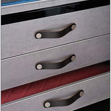 Load image into Gallery viewer, Drawer Cabinet Door Handle Leather Strap Belt Handle Brown Black Leather
