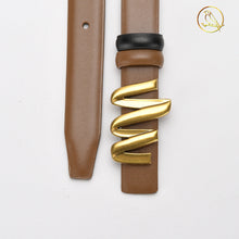 Load image into Gallery viewer, Smooth Buckle Leather Belt Women's Fashion All-Match Casual Jeans Belt Women's