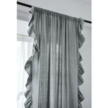Load image into Gallery viewer, Ruffled Curtain Half Light Shade Bedroom Living Room Bay Window Hook Curtain
