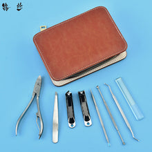Load image into Gallery viewer, RAUSCH Stainless Steel Manicure Implement Nail Clippers Set Manicure Set 8-Piece Set