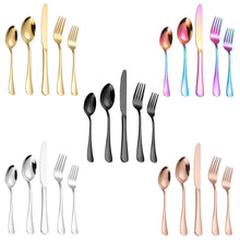 Load image into Gallery viewer, Tableware Knife, Fork and Spoon 40-Piece Set 8-Person Group Western Food/Steak Knife, Fork and Spoon Tableware