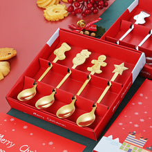 Load image into Gallery viewer, Cross-Border Stainless Steel Christmas Tableware Spoon Creative Coffee Spoon Gift Box Cute Suit
